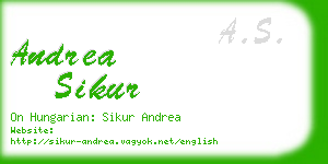 andrea sikur business card